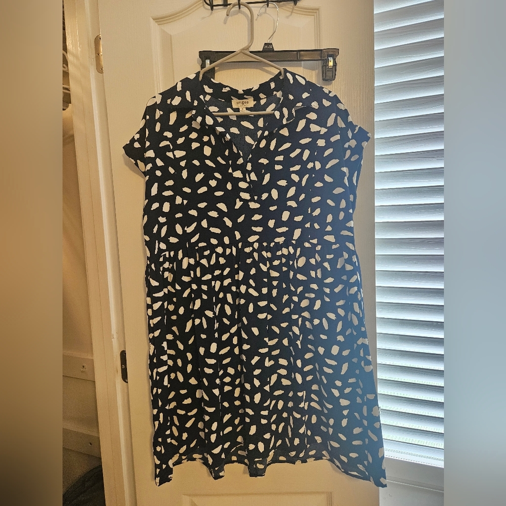 Umgee Babydoll Collared Dress
